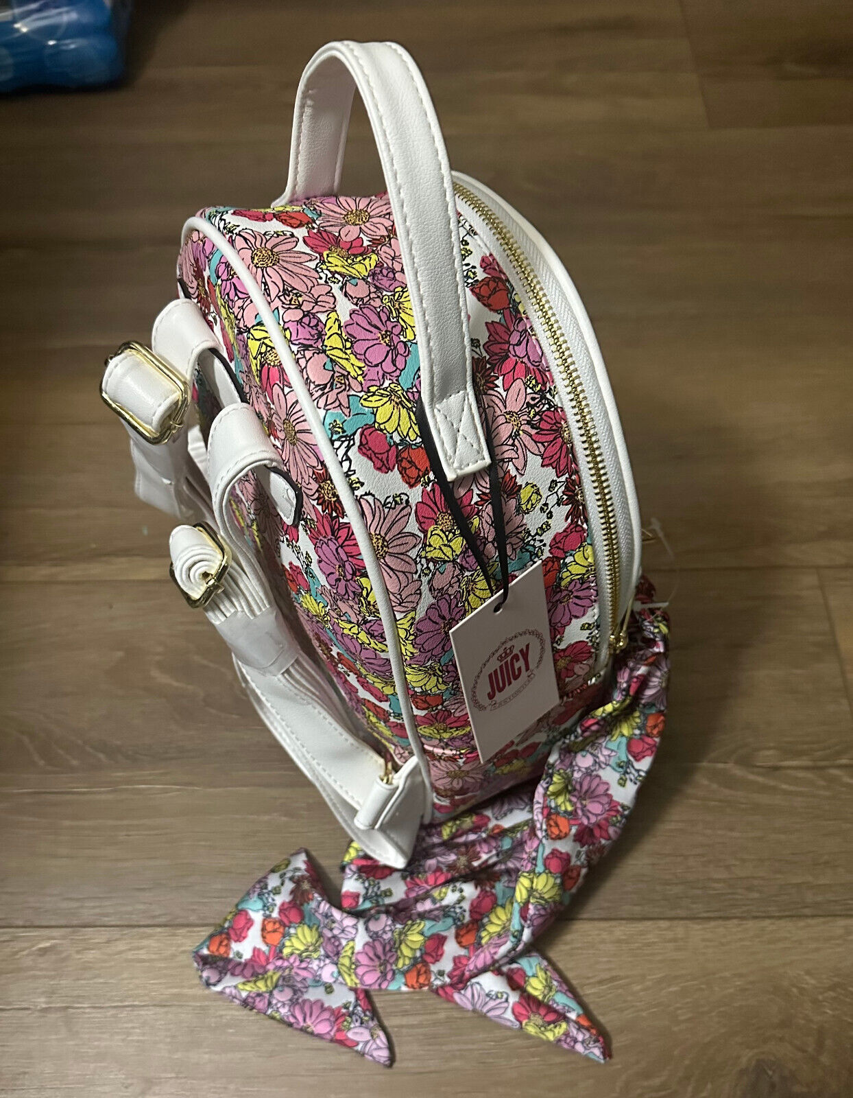 Juicy By Juicy Couture Garden Floral Glam Pull Out Pouch Backpack