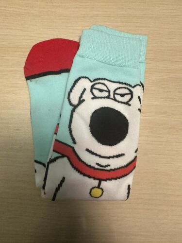 Cartoon Character Style Crew Socks Men (Brian)