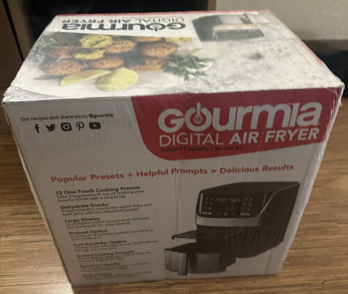 7 QT Digital Air Fryer with 12-One Touch Presets, GAF734, New, 13.5 In