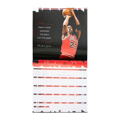 MICHAEL JORDAN GREAT QOUTES 2025 11” X 22” 16 Month Wall Calendar