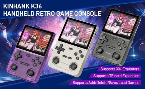 K36 Retro Handheld Video Game Console 16000+ Retro Games Emulator 3.5 in - Gray