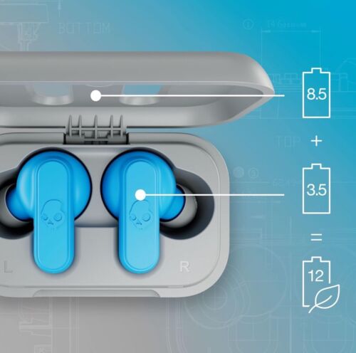 Skullcandy DIME XT2 True Earbuds - Light Blue Gray