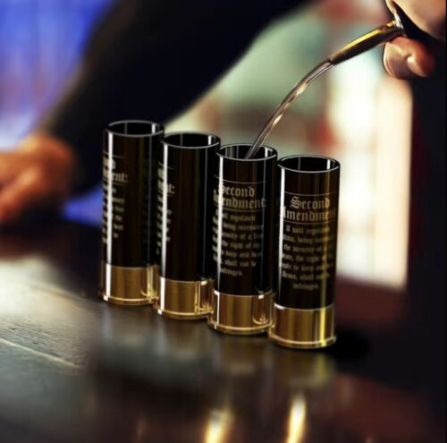 2 Second Amendment 12 Gauge Shotgun Shells Shot glasses