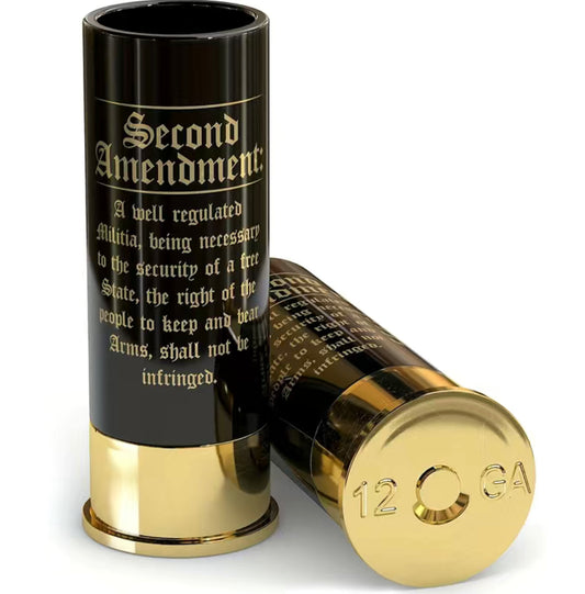 Second Amendment 12 Gauge Shotgun Shells Shot glasses(set of 2)