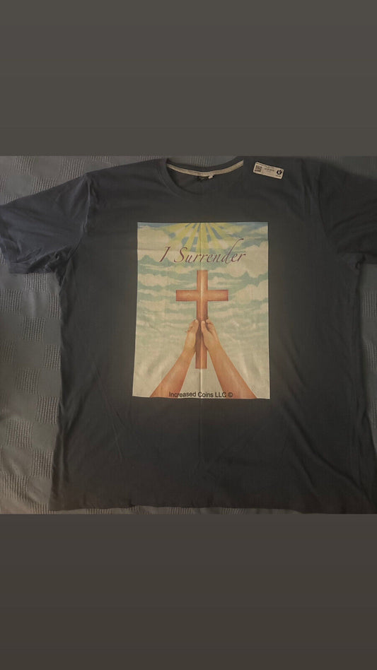 Increased Coins LLC Custom "I Surrender" T-Shirt 2XL Heather Blue