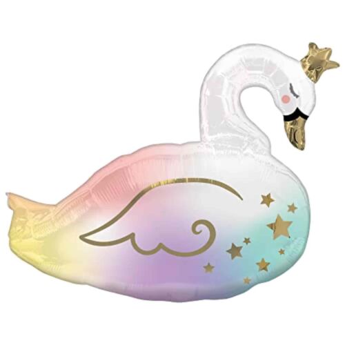 Swan Air- Filled Balloon - 19" X 18" Multicolor Party