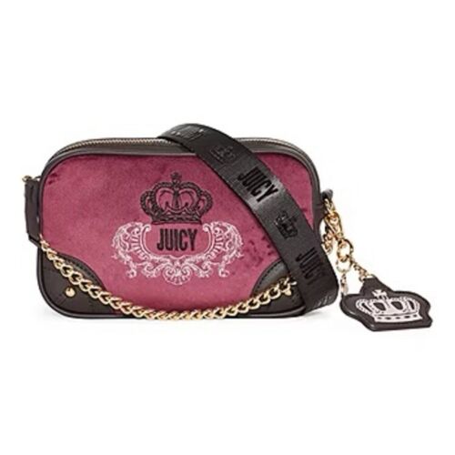 Juicy Couture Velour Gift Set Crossbody Bag - Women's Slim Fashion Accessory