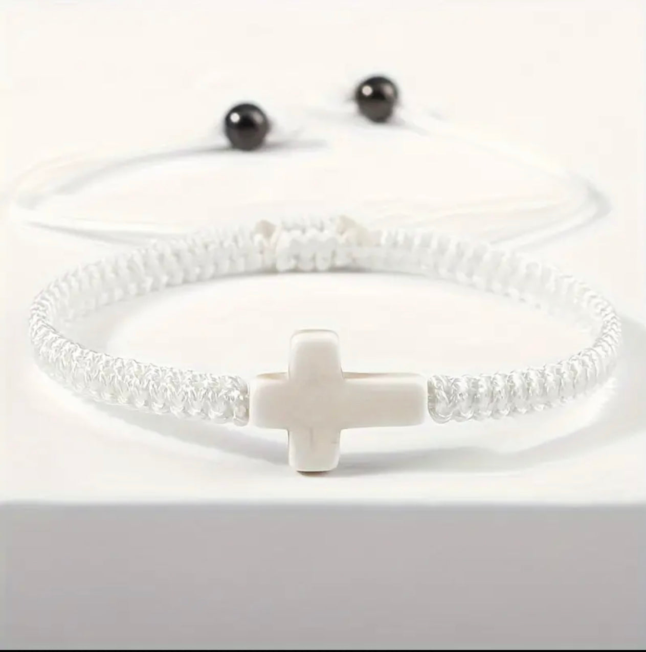 Braided rope Cross Pendent  Bracelet With  Adjustable Rope