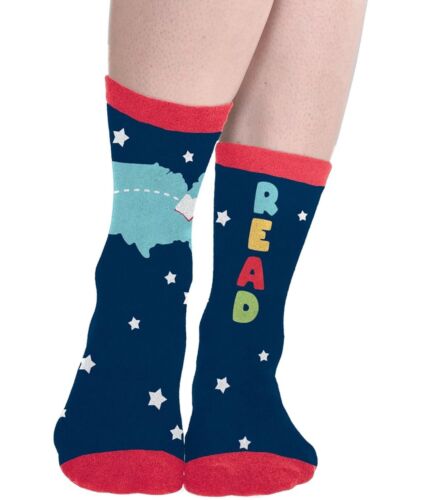 Celebrate Reading Read Across America Theme Party Favor Crew Socks ADULT