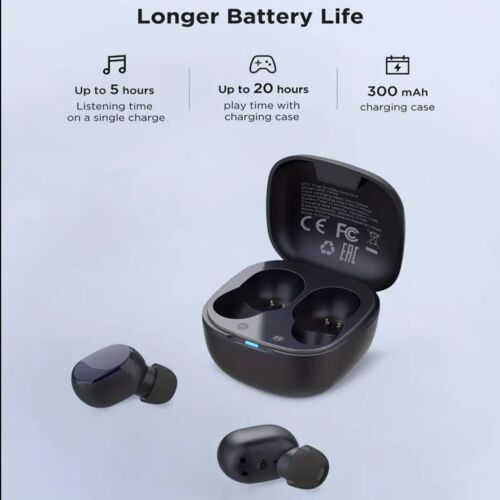 HTC True Wireless Earbuds Bluetooth 5.1 with USB-C Charging Case,