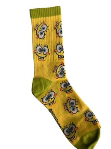 NEW Men's (Or Women's) SpongeBob SquarePants Crew Socks Adult Shoe Size 6-13