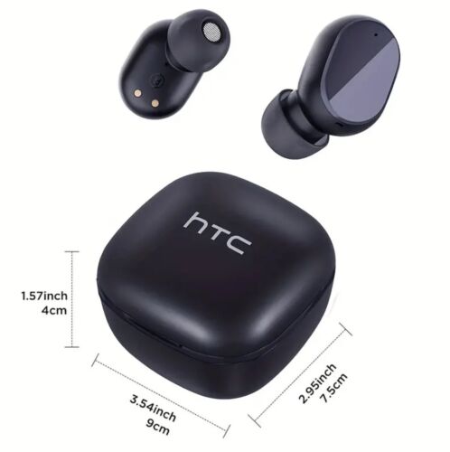 HTC True Wireless Earbuds Bluetooth 5.1 with USB-C Charging Case,