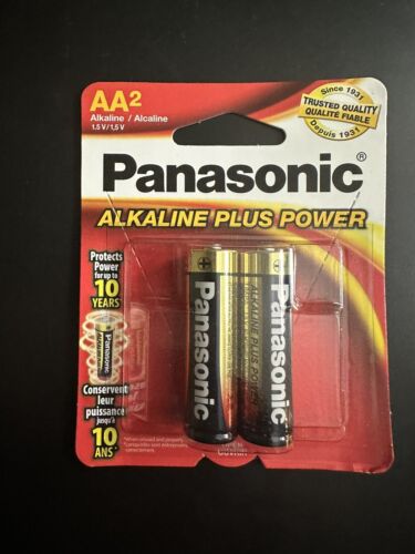 Panasonic AA Alkaline Plus Power Battery, AM-3PA/2B (2 Pack)